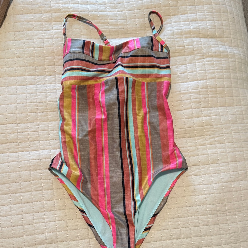 prAna Lurisia Size Small (S) Adjustable Tie-Back One Piece Swimsuit Swim Cacti
